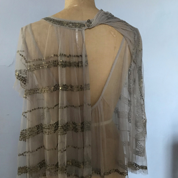 Free People Sheer Sequined Top - Picture 3 of 4